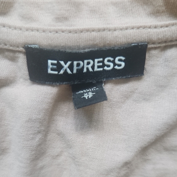 Express Fitted Gray Sleeveless Tank Top - Picture 2 of 3
